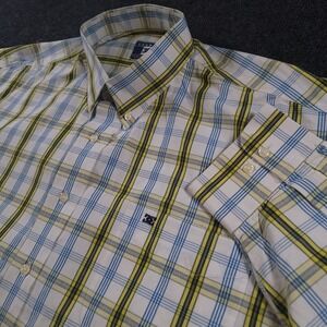 Cowboy Equipment DC Mens XXL Plaid Button Down Long Sleeve Western Shirt